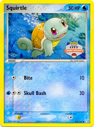 Squirtle (63/100) (City Championship Promo) [EX: Crystal Guardians]-1