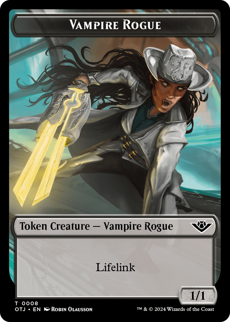 Mercenary // Human Rogue Double-Sided Token [Outlaws of Thunder Junction Tokens]-2