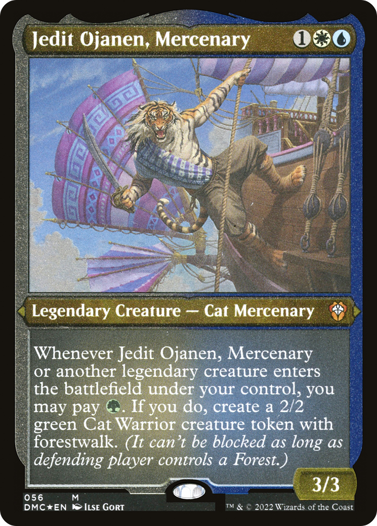 Jedit Ojanen, Mercenary (DMC-056) - Dominaria United Commander Etched Foil-1