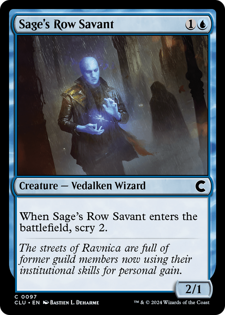 Sage's Row Savant [Ravnica: Clue Edition]-1