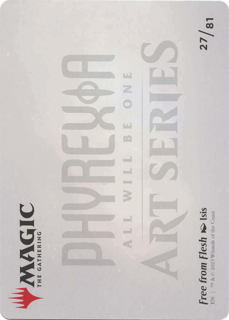 Free from Flesh // Free from Flesh (AONE-027) - Phyrexia: All Will Be One Art Series (Borderless) Foil-2