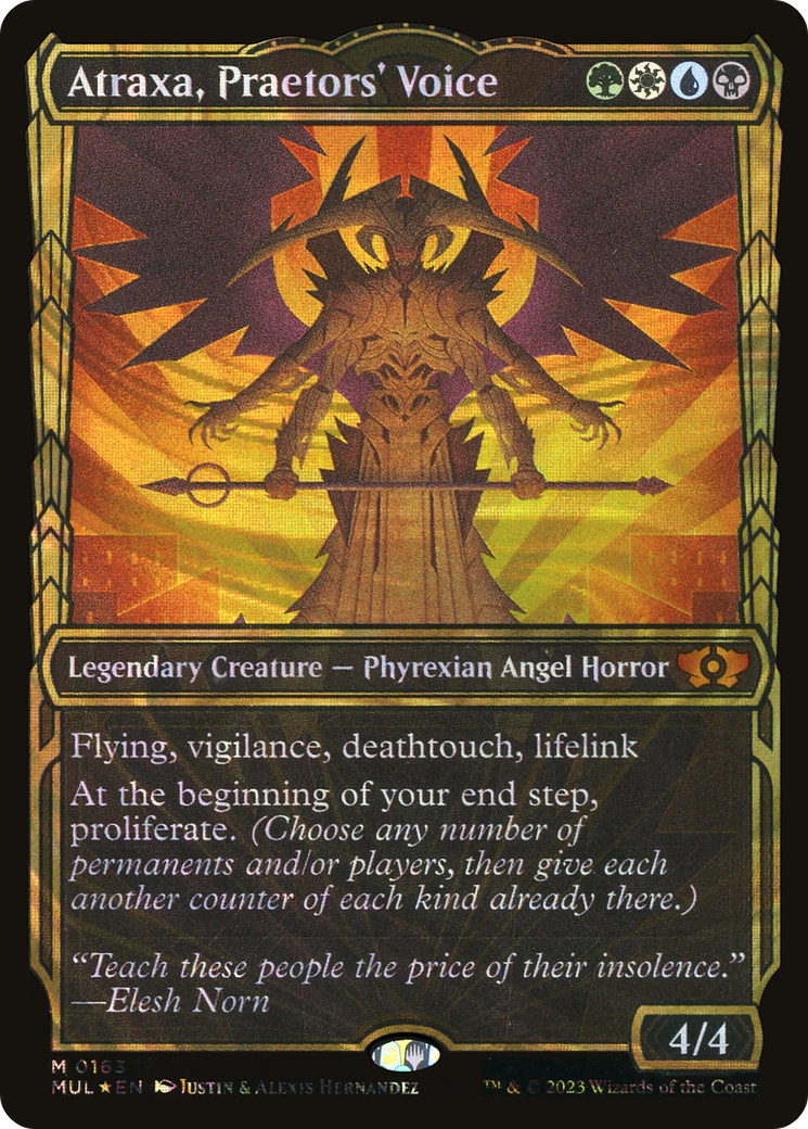 Atraxa, Praetors' Voice (Halo Foil) [Multiverse Legends]-1