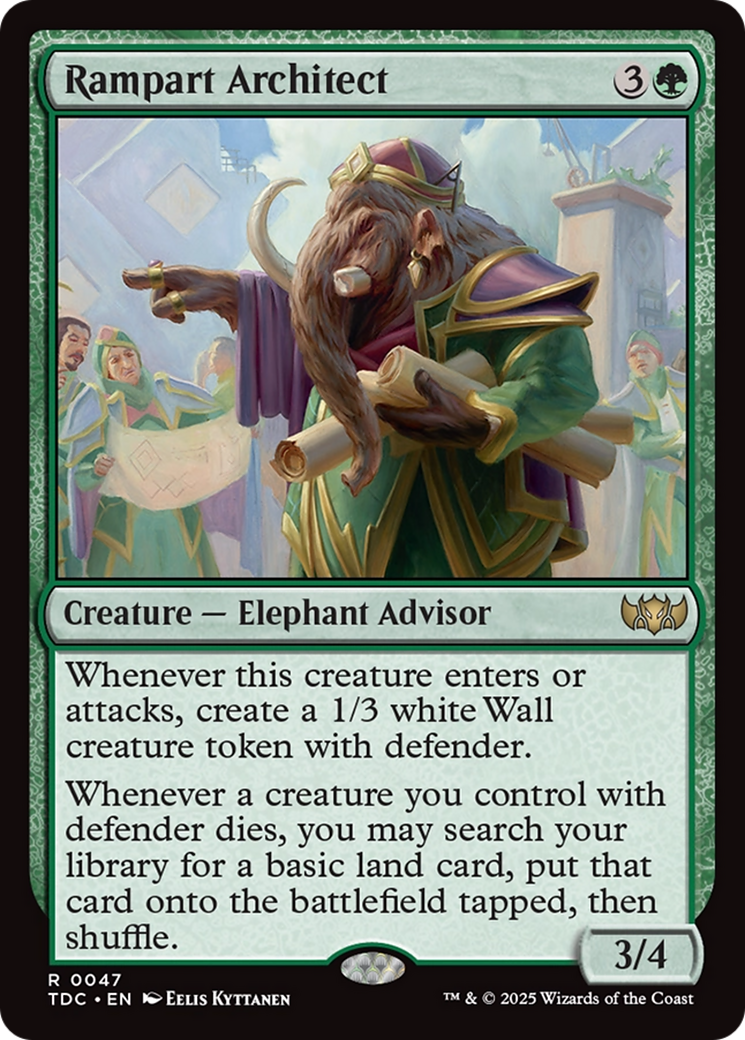 Rampart Architect [Tarkir: Dragonstorm Commander]-1