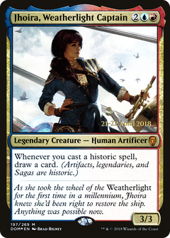 Jhoira, Weatherlight Captain [Dominaria Prerelease Promos]-1