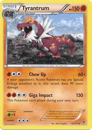 Tyrantrum (62/111) (Cosmos Holo) [XY: Furious Fists]-1