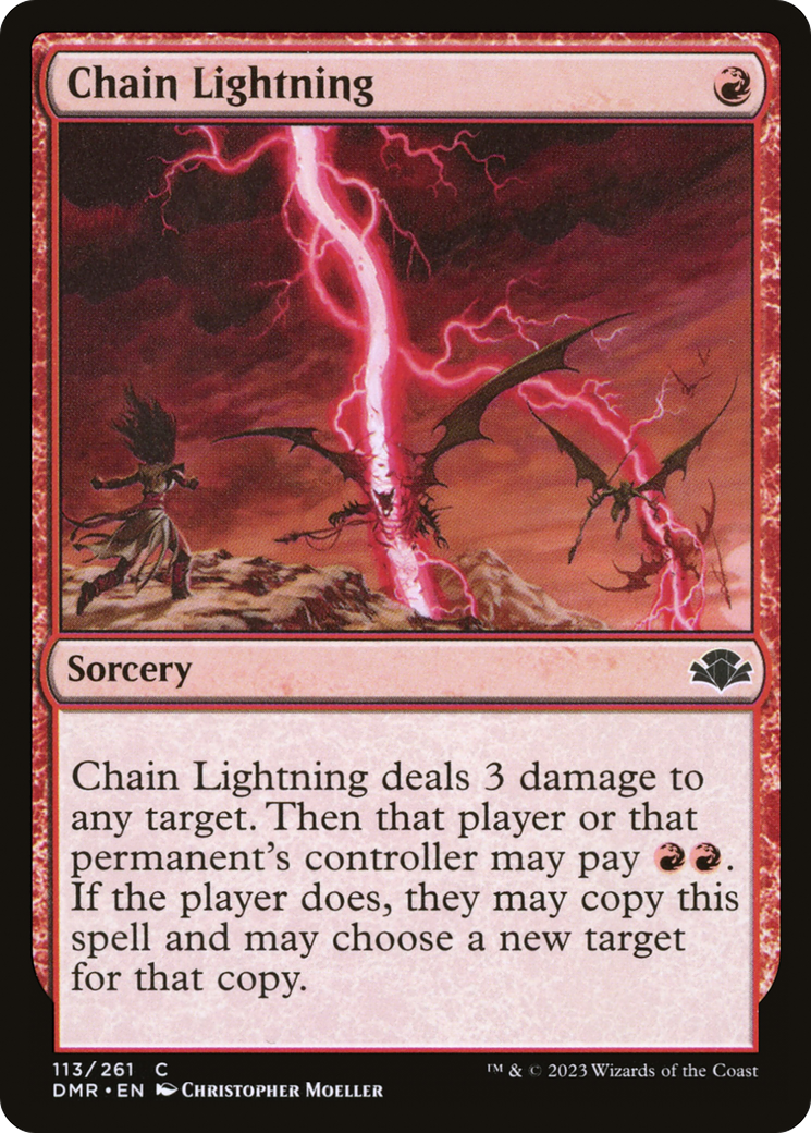 Chain Lightning [Dominaria Remastered]-1
