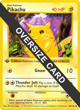 Pikachu (58/102) (Jumbo Card) [Base Set Unlimited]-1