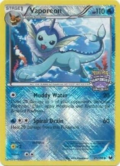 Vaporeon (25/108) (State Province Championship 2013 Promo) [Black & White: Dark Explorers]-1