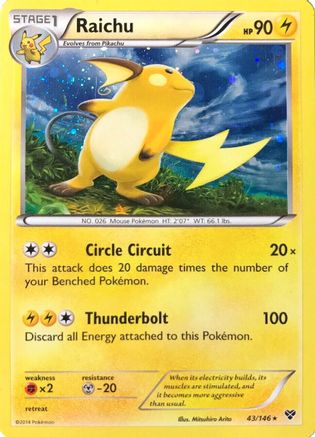 Raichu (43/146) (Cosmos Holo) (Blister Exclusive) [XY: Base Set]-1