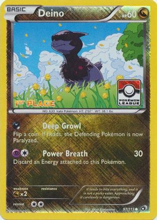 Deino (97/113) (League Promo 1st Place) [Black & White: Legendary Treasures]-1