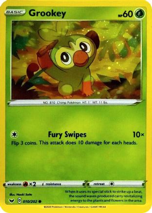 Grookey (010/202) (Cosmos Holo) [Sword & Shield: Base Set]-1