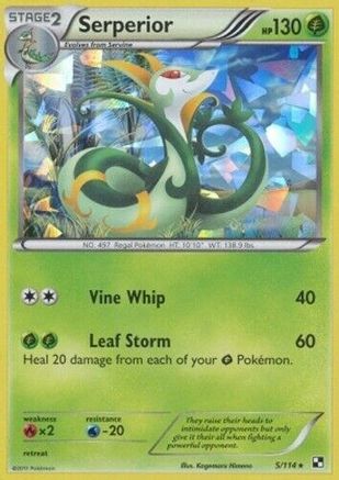 Serperior (5/114) (Cracked Ice Holo) (Theme Deck Exclusive) [Black & White: Base Set]-1