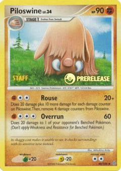 Piloswine (46/100) (Staff Prerelease Promo) [Nintendo: Black Star Promos]-1