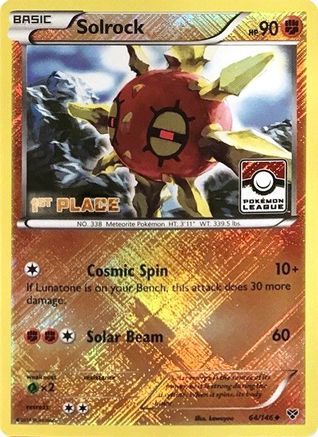 Solrock (64/146) (1st Place League Challenge Promo) [XY: Base Set]-1
