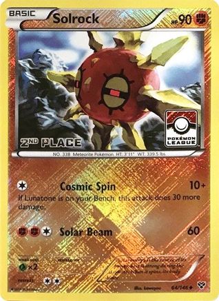 Solrock (64/146) (2nd Place League Challenge Promo) [XY: Base Set]-1