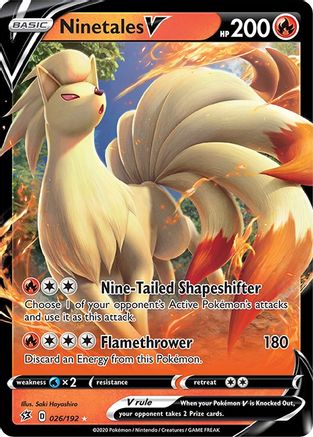 Ninetales V (026/192) [Sword & Shield: Rebel Clash]-1