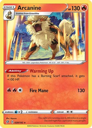 Arcanine (028/192) [Sword & Shield: Rebel Clash]-1