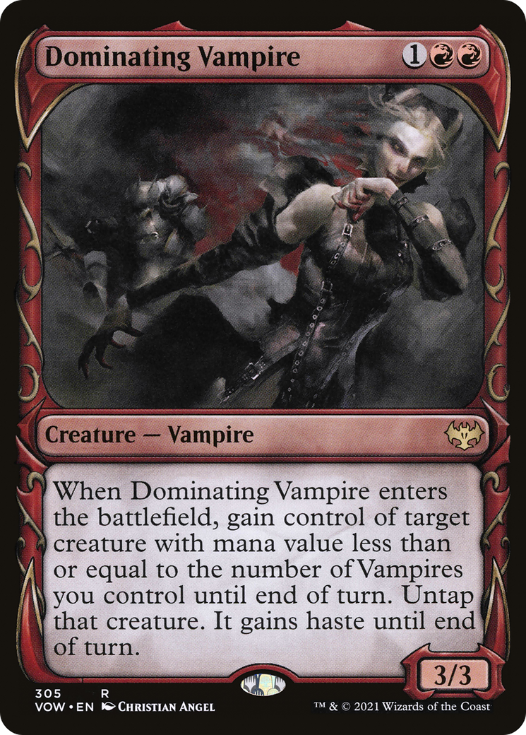 Dominating Vampire (Showcase Fang Frame) [Innistrad: Crimson Vow]-1