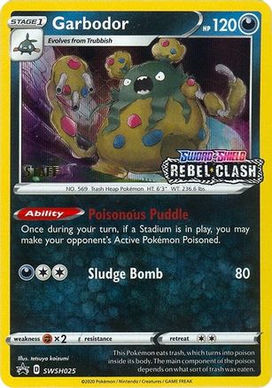 Garbodor (SWSH025) (Staff Prerelease Promo) [Sword & Shield: Black Star Promos]-1