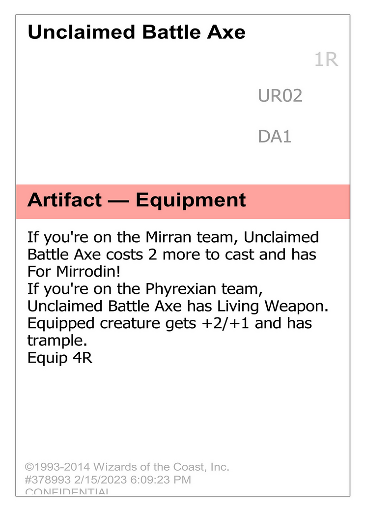 Unclaimed Battle Axe (UNK-UR02C) - Unknown Event-1