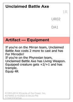 Unclaimed Battle Axe (UNK-UR02C) - Unknown Event-1