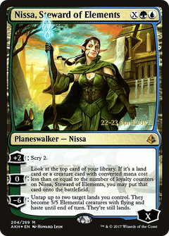 Nissa, Steward of Elements [Amonkhet Prerelease Promos]-1