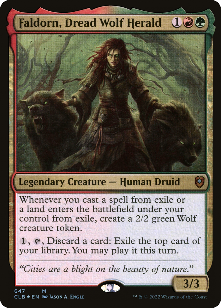 Faldorn, Dread Wolf Herald [Commander Legends: Battle for Baldur's Gate]-1