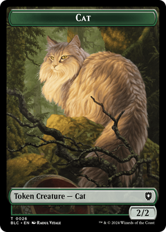 Cat (TBLC-026) - Bloomburrow Commander Tokens-1