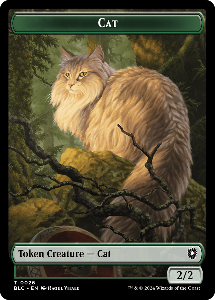 Cat (TBLC-026) - Bloomburrow Commander Tokens-1
