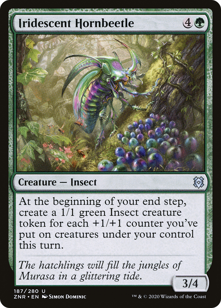 Iridescent Hornbeetle [Zendikar Rising]-1