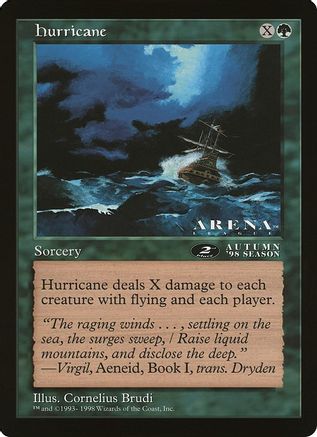 Hurricane (2nd Place) (Arena League) (OVER-) - Oversize Cards-1