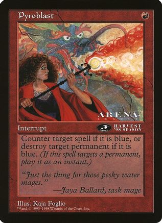 Pyroblast (3rd Place) (Arena League) (OVER-) - Oversize Cards-1