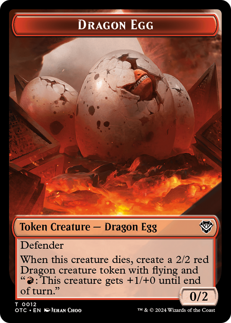 Dragon Egg (TOTC-012) - Outlaws of Thunder Junction Commander Tokens-1