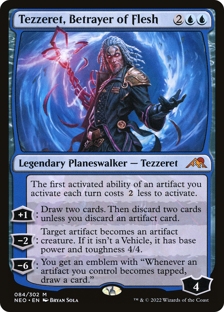 Tezzeret, Betrayer of Flesh [Kamigawa: Neon Dynasty]-1