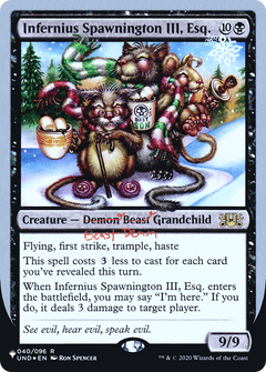 Infernius Spawnington III, Esq. (Unfinity Foil Edition) [The List]-1