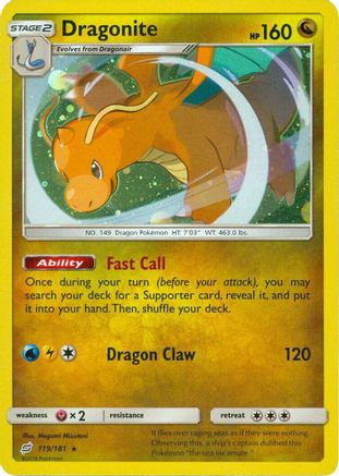 Dragonite (119/181) (Cosmos Holo) [Sun & Moon: Team Up]-1