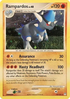 Rampardos (33/123) (Cosmos Holo) (Theme Deck Exclusive) [Diamond & Pearl: Mysterious Treasures]-1