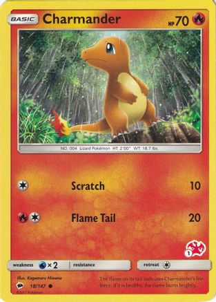 Charmander (18/147) (Charizard Stamp #1) [Battle Academy 2020]-1