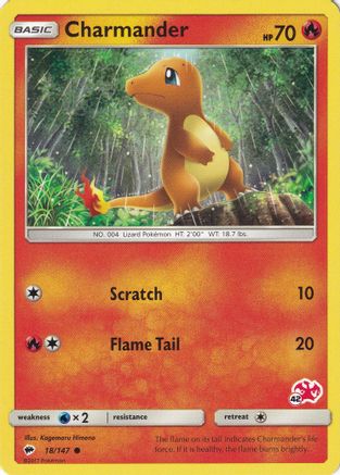 Charmander (18/147) (Charizard Stamp #42) [Battle Academy 2020]-1