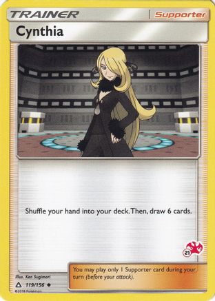 Cynthia (119/156) (Charizard Stamp #21) [Battle Academy 2020]-1