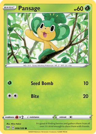 Pansage (006/189) [Sword & Shield: Darkness Ablaze]-1
