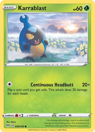 Karrablast (008/189) [Sword & Shield: Darkness Ablaze]-1