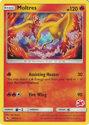 Moltres (38/214) (Charizard Stamp #46) [Battle Academy 2020]-1