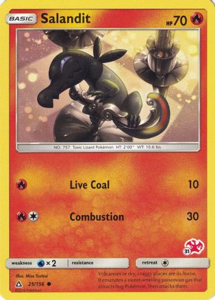 Salandit (25/156) (Charizard Stamp #31) [Battle Academy 2020]-1