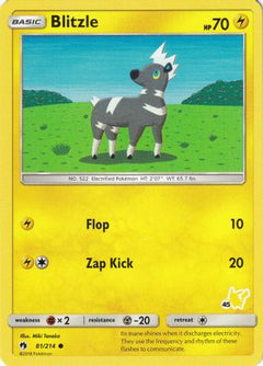 Blitzle (81/214) (Pikachu Stamp #45) [Battle Academy 2020]-1