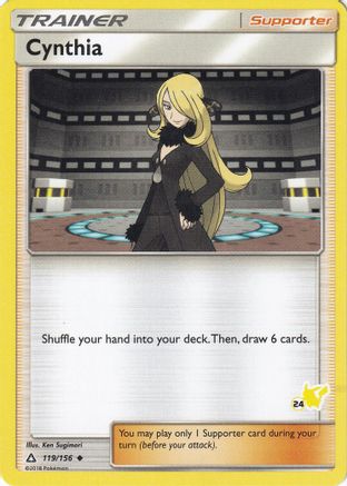 Cynthia (119/156) (Pikachu Stamp #24) [Battle Academy 2020]-1