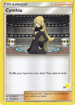 Cynthia (119/156) (Pikachu Stamp #24) [Battle Academy 2020]-1