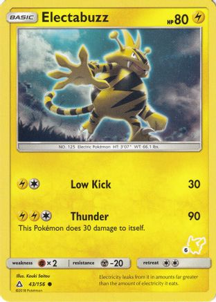 Electabuzz (43/156) (Pikachu Stamp #6) [Battle Academy 2020]-1