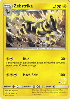 Zebstrika (45/181) (Pikachu Stamp #23) [Battle Academy 2020]-1