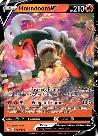 Houndoom V (021/189) [Sword & Shield: Darkness Ablaze]-1